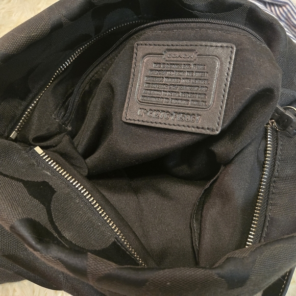 Black Shoulder Bag with Silver Accents - Picture 7 of 13